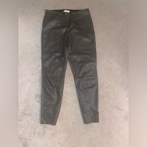 Faux Leather dark green Pants